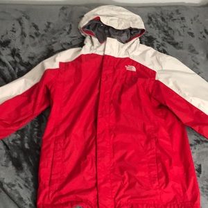 The North Face three layer jacket with hoodie